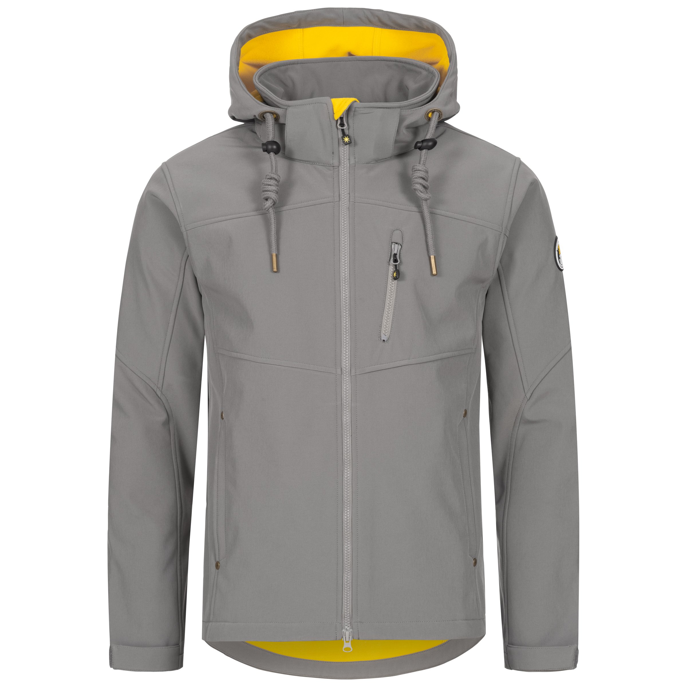 Ankerglut Freiheit Herren Softshelljacke in großen Größen – Grau