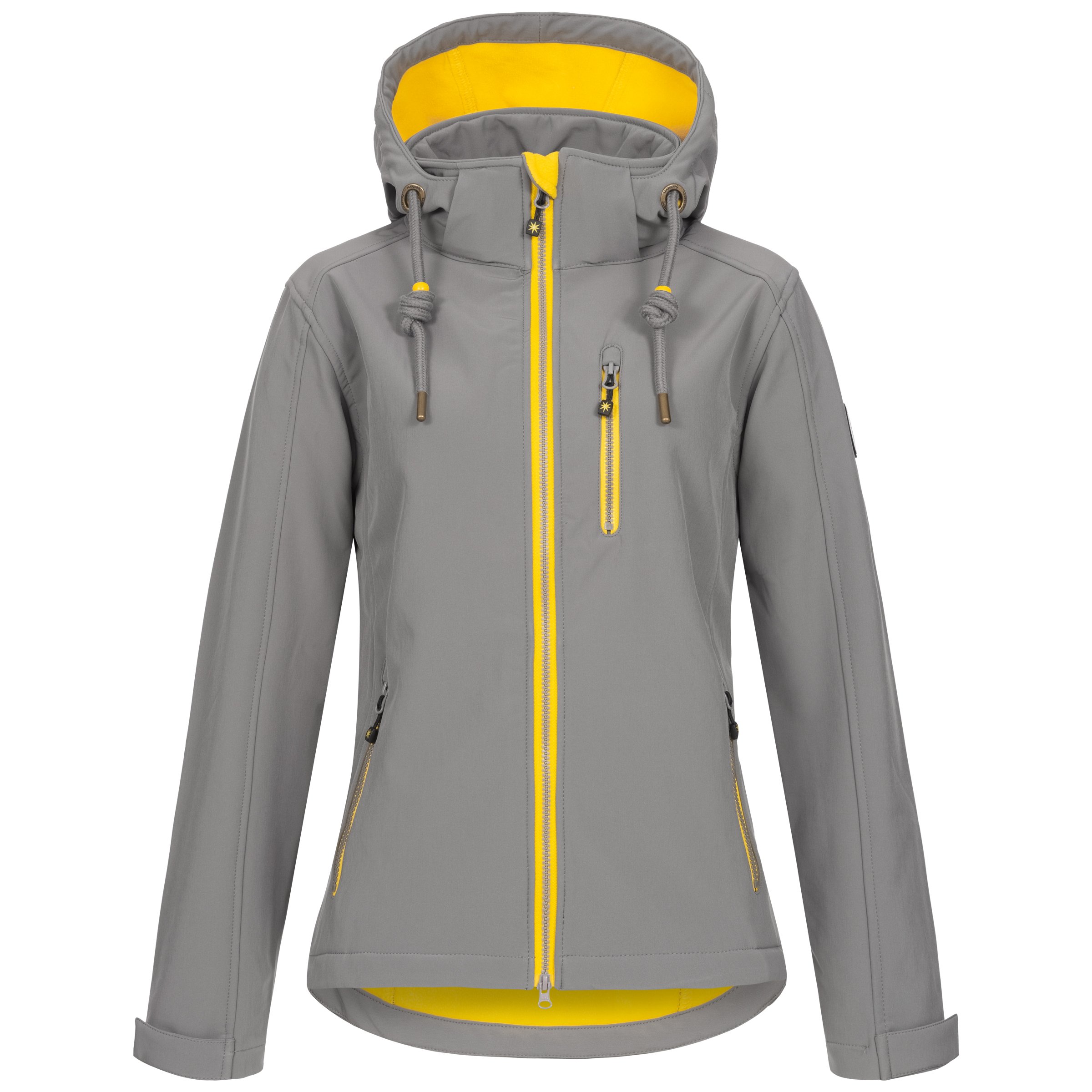 Ankerglut Freude Damen Softshelljacke große Größen – Grau
