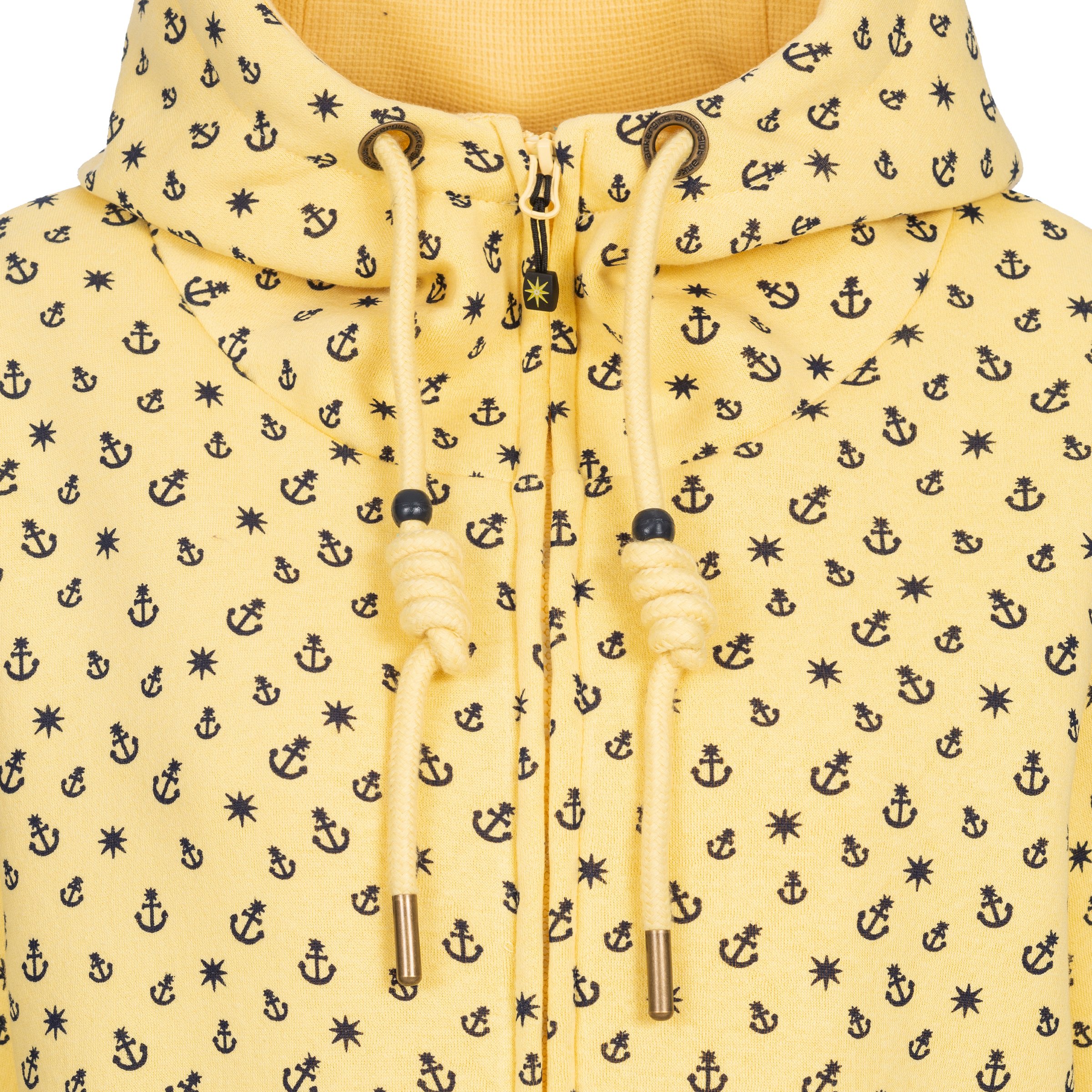 Ankerglut Freundschaft Damen Sweatshirt Jacke in großen Größen – Sand