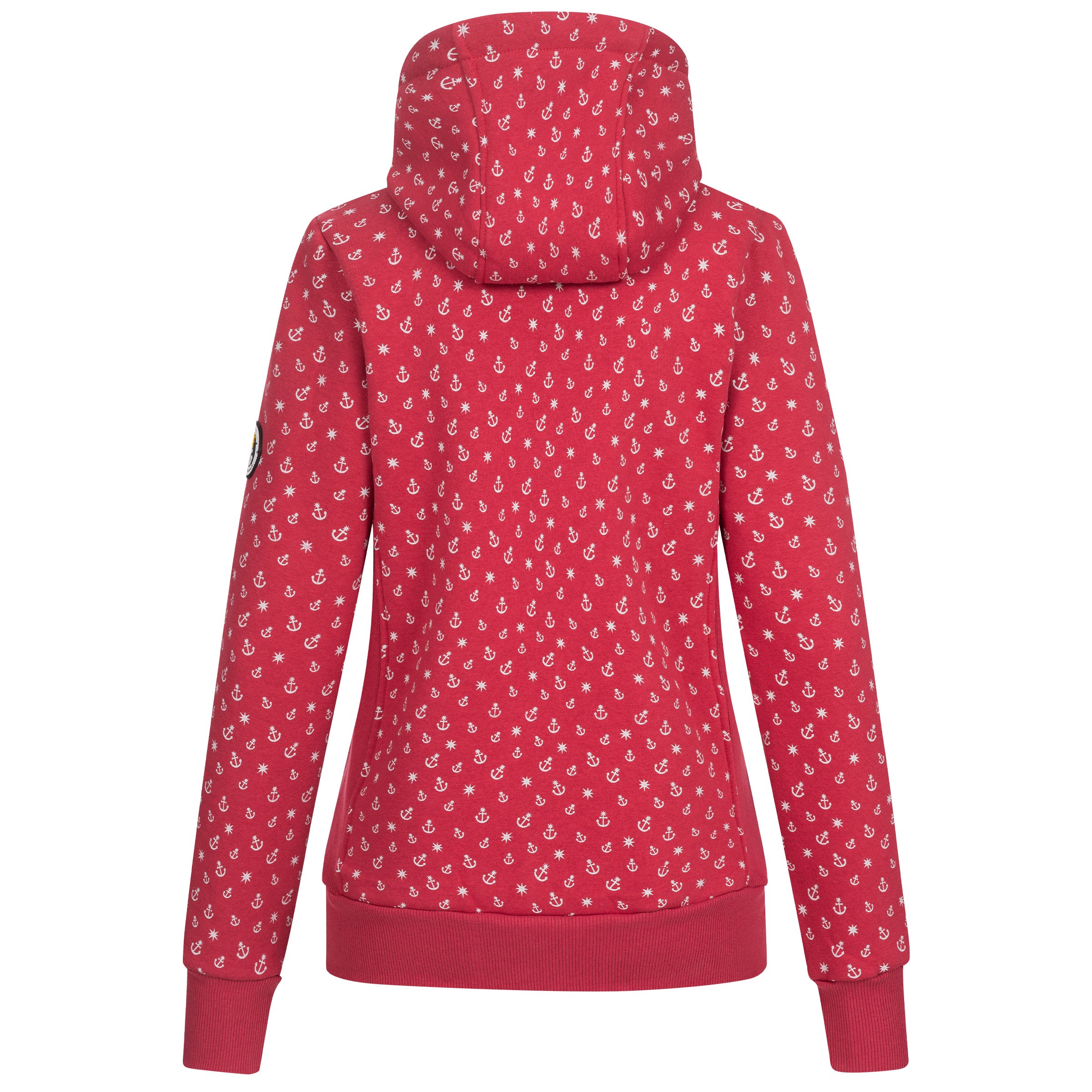 Ankerglut Freundschaft Damen Sweatshirt Jacke in großen Größen – Rot