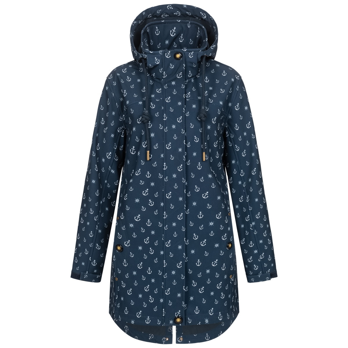 Ankerglut Schnuppe Damen Softshellmantel in großen Größen – Navy