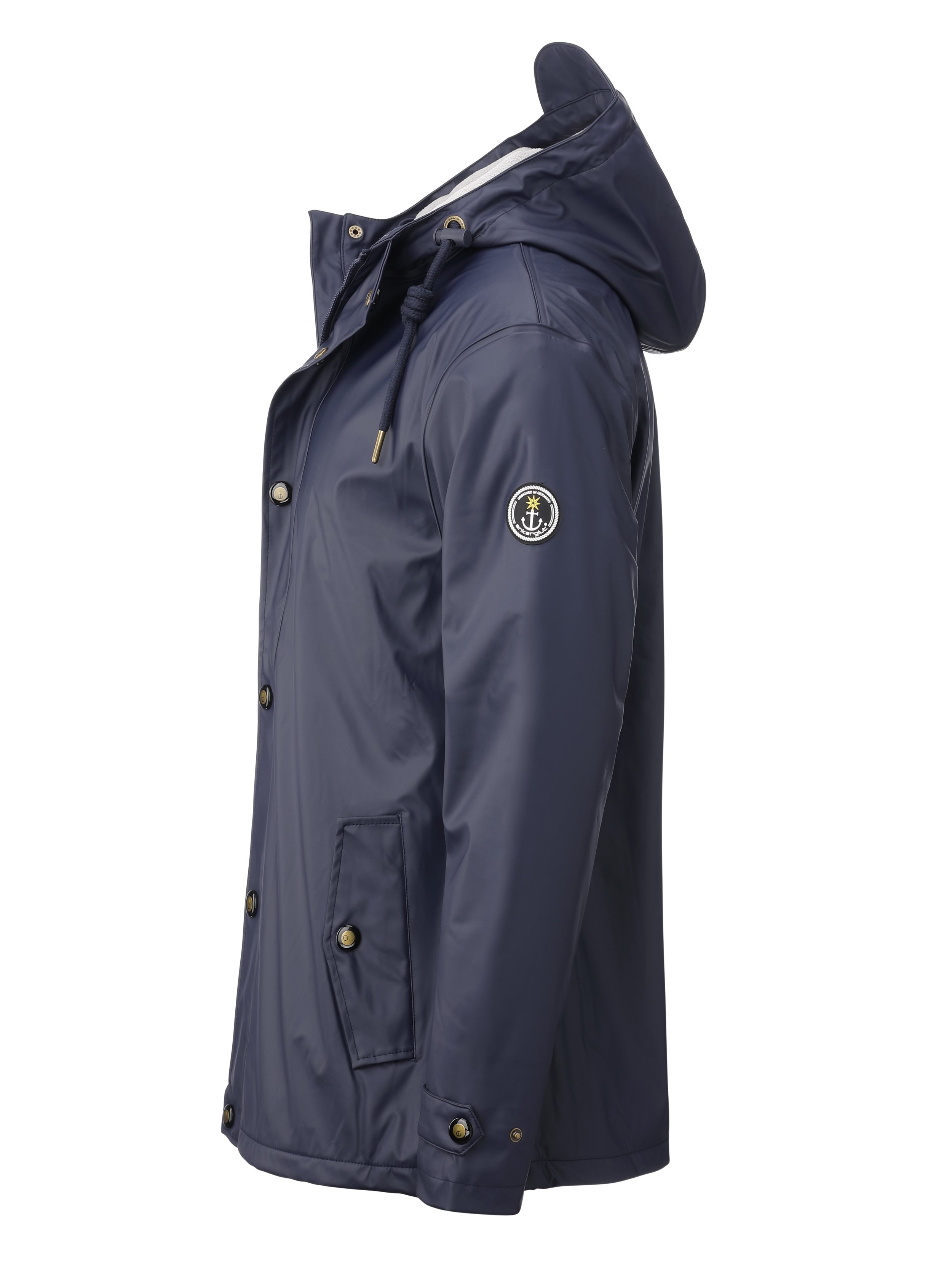 Ankerglut Frost Herren Regenjacke gefüttert in großen Größen – Navy