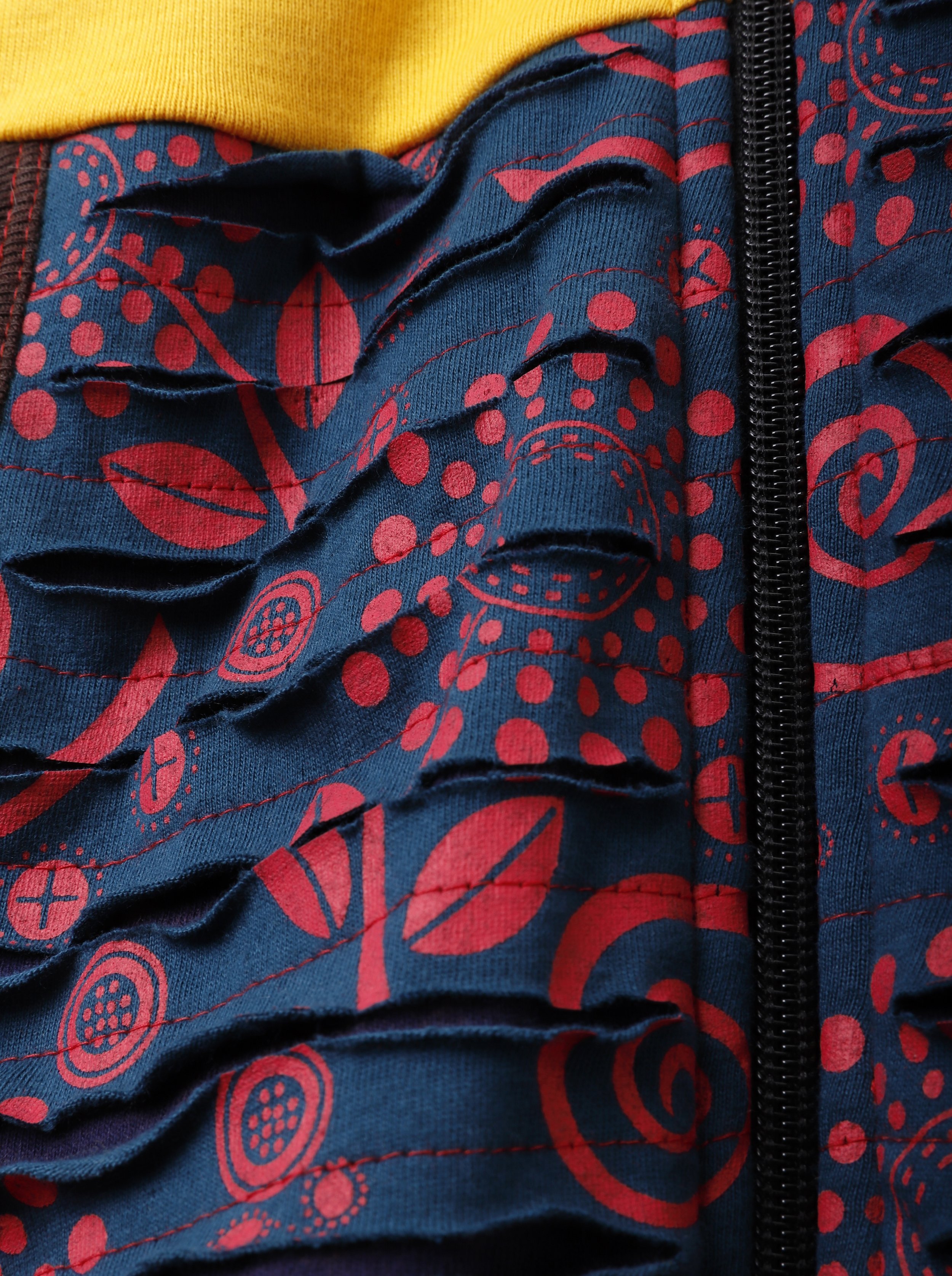 Ankerglut Sonne Damen Patchwork Jacke in großen Größen – Multi Color
