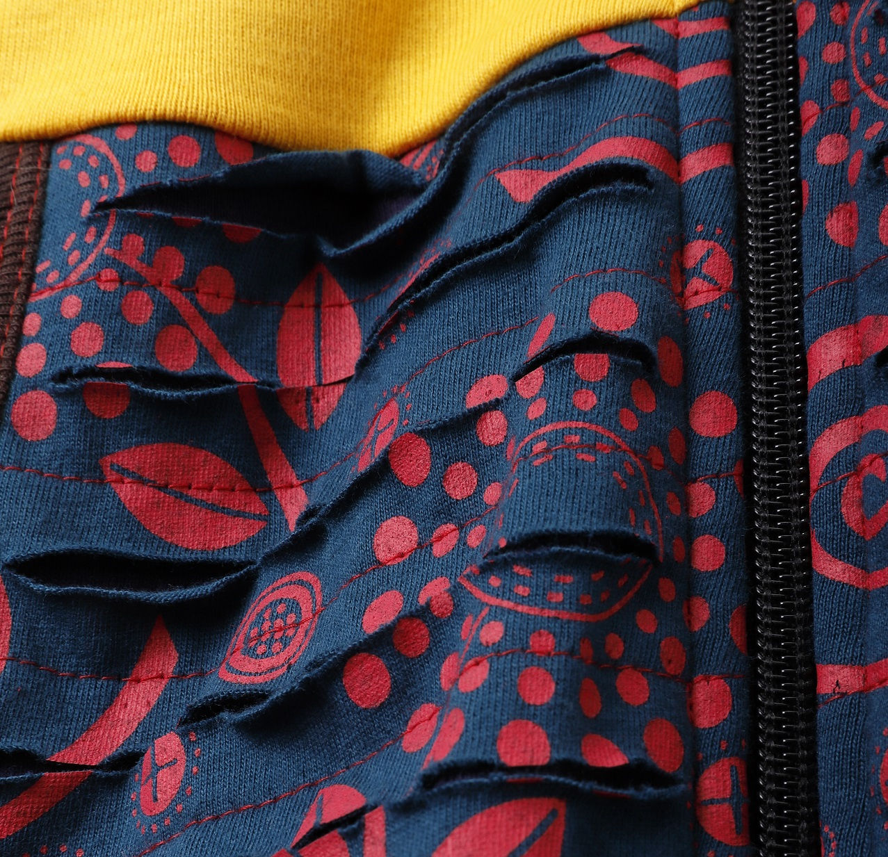 Ankerglut Sonne Damen Patchwork Jacke in großen Größen – Multi Color