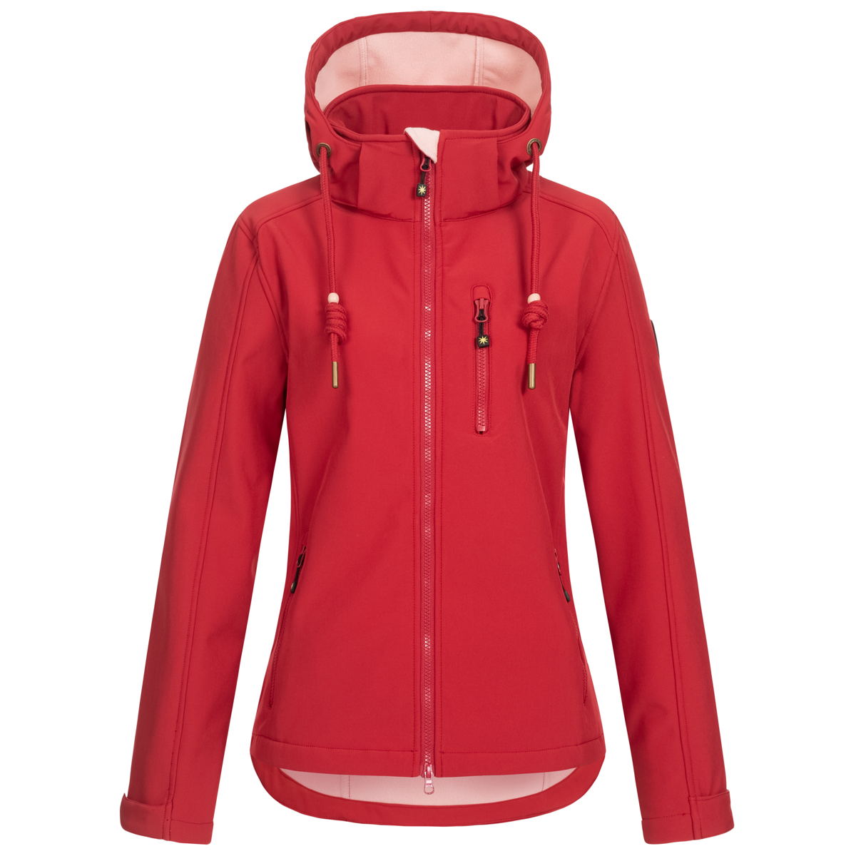 Ankerglut Freude Damen Softshelljacke große Größen – Rot