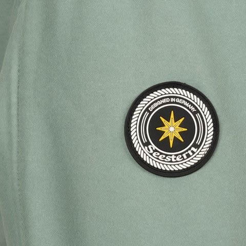 Ankerglut Seesternhimmel Damen Softshell Mantel in großen Größen – Olive