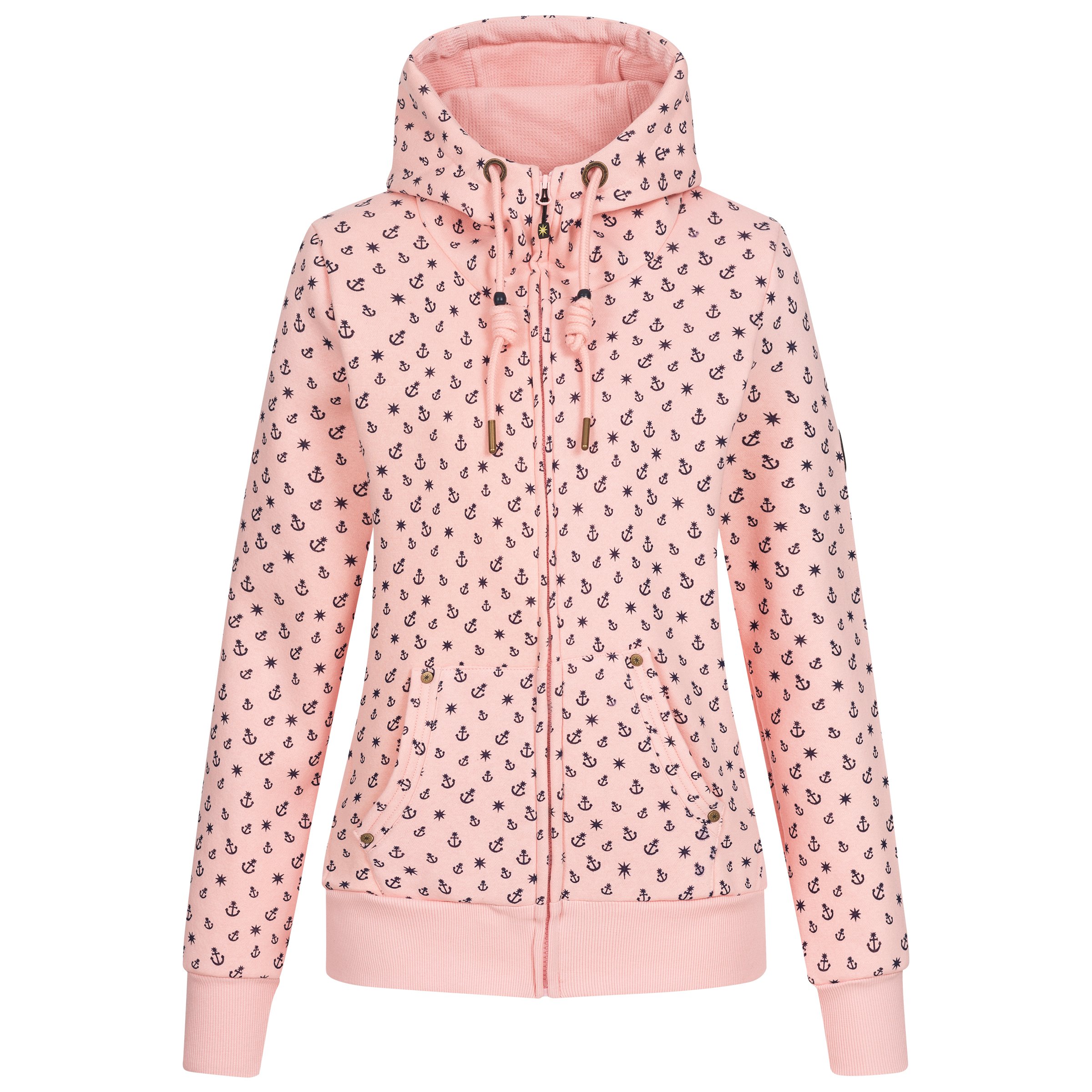 Ankerglut Freundschaft Damen Sweatshirt Jacke in großen Größen – Rosee