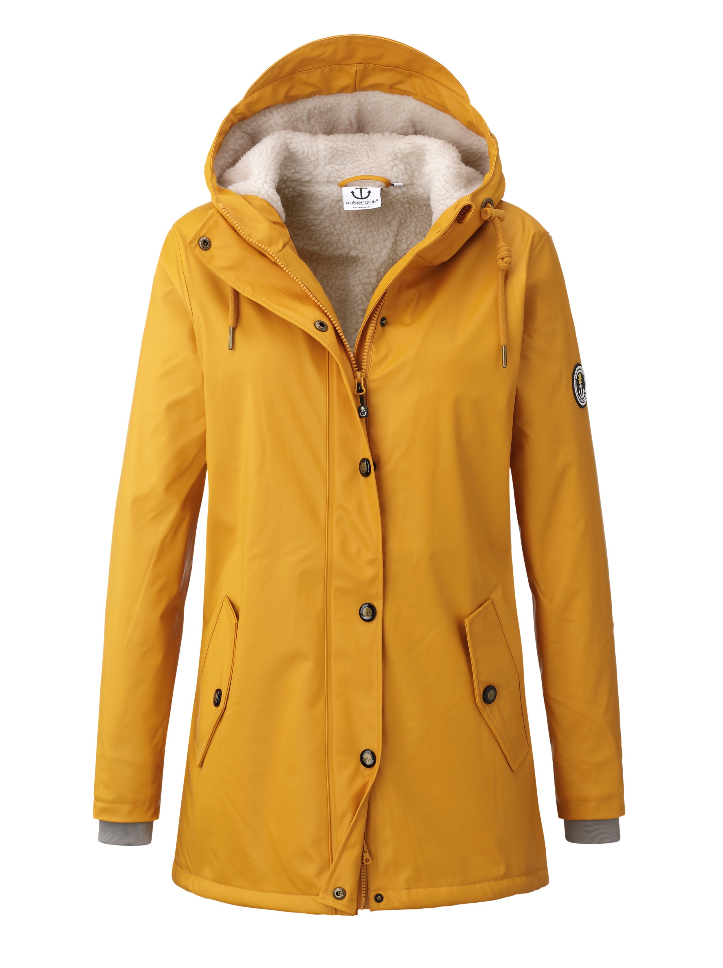 Ankerglut Heldin Damen Winter Regenjacke große Größen – Ocker