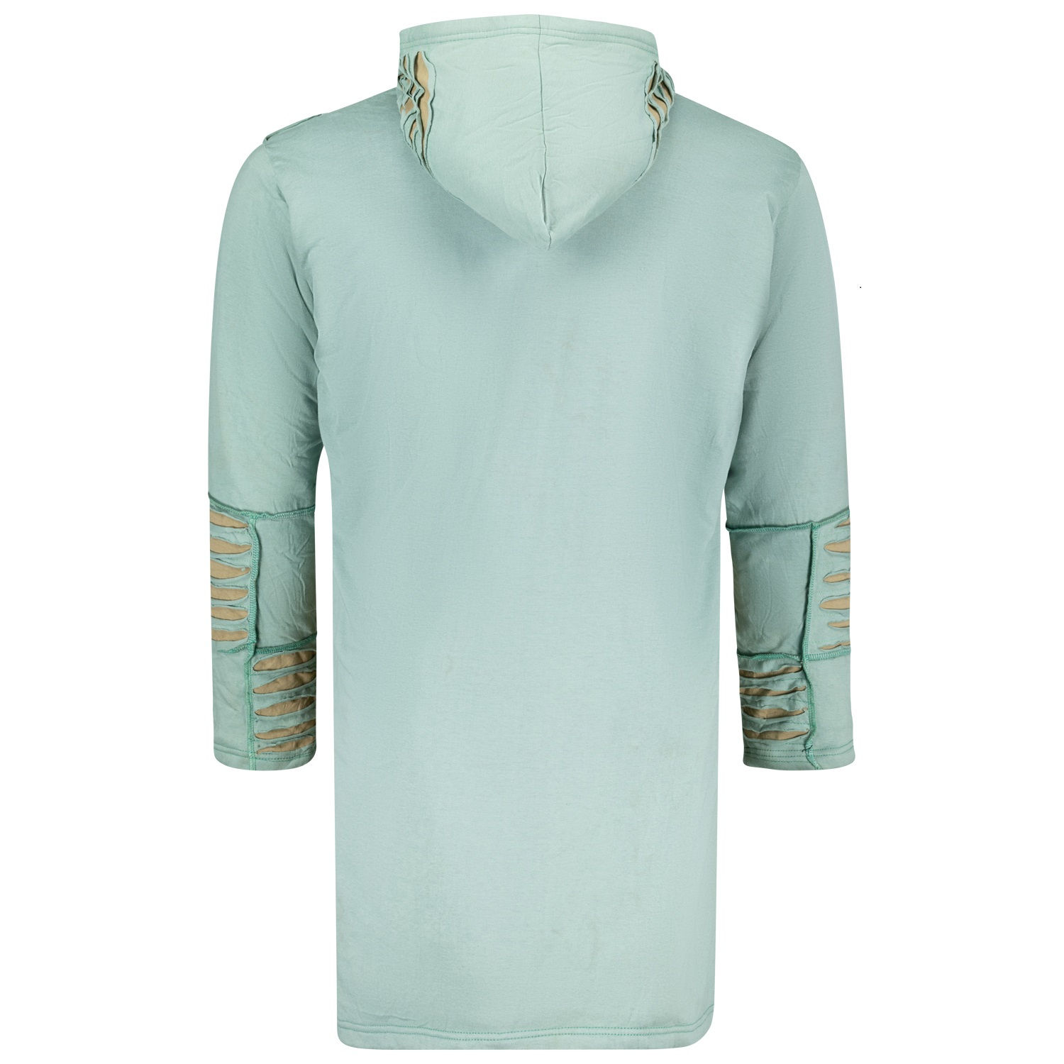 Ankerglut Nepalherz Patchwork Mantel Damen große Größen – Olive