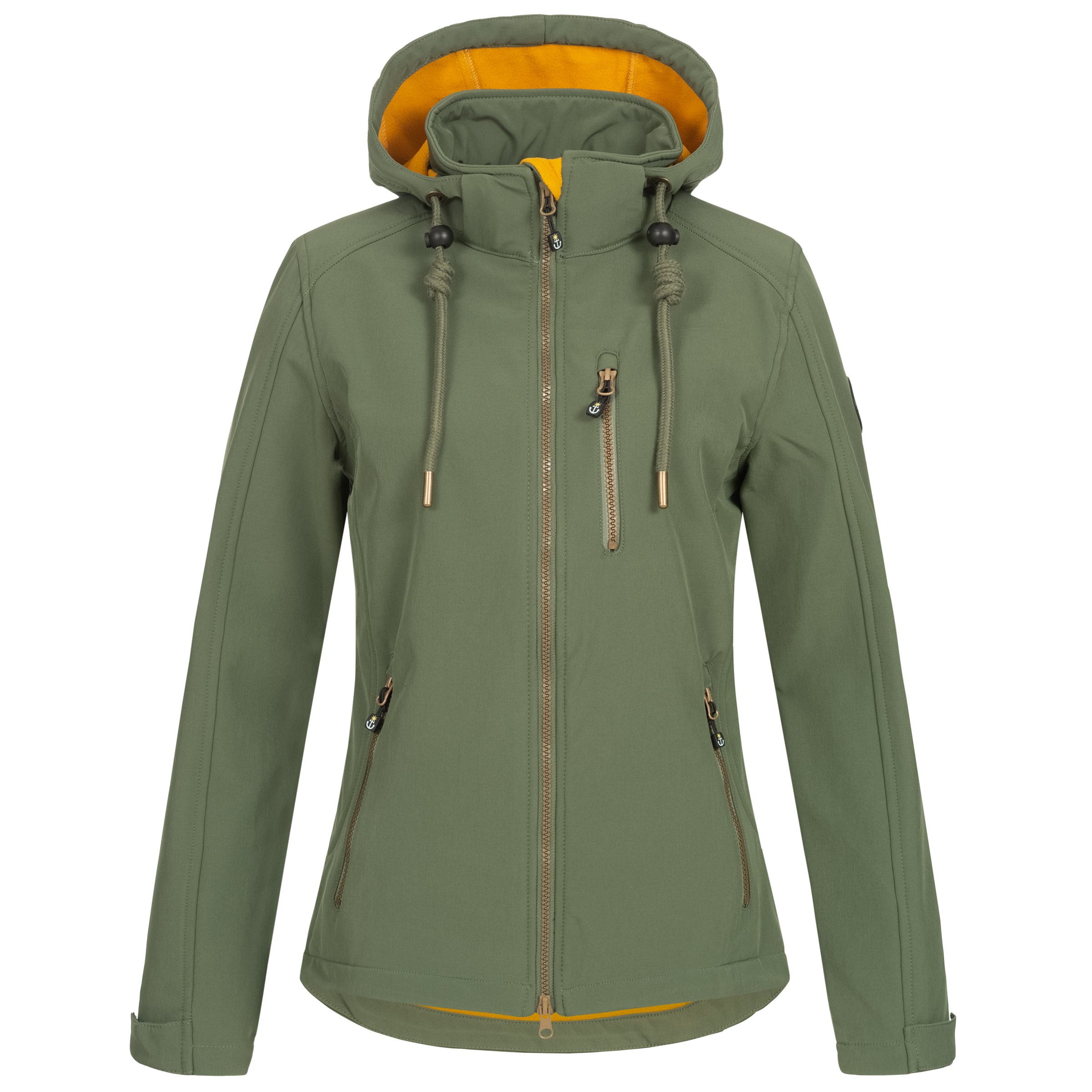 Ankerglut Freude Damen Softshelljacke große Größen – Olive