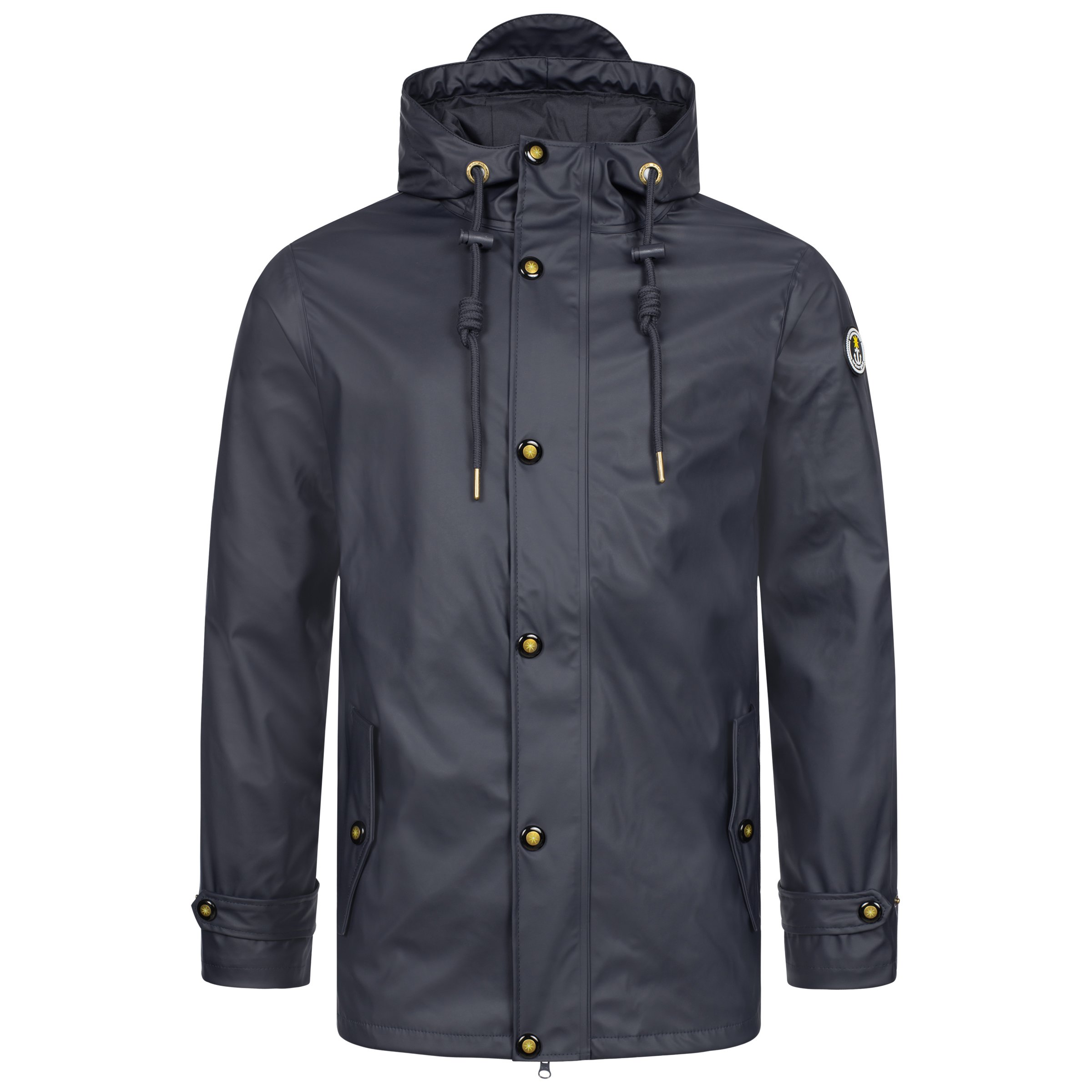 Ankerglut Heimat Herren Friesennerz Regenjacke in großen Größen – Navy